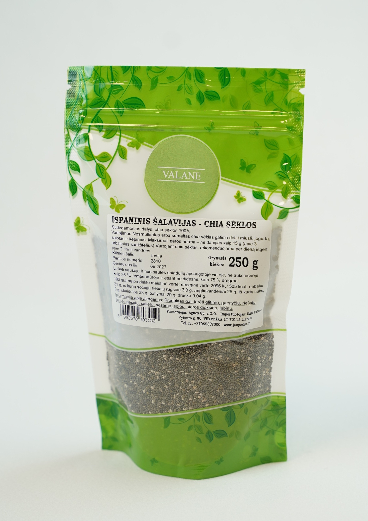 Ispaninis šalavijas - CHIA sėklos 250g